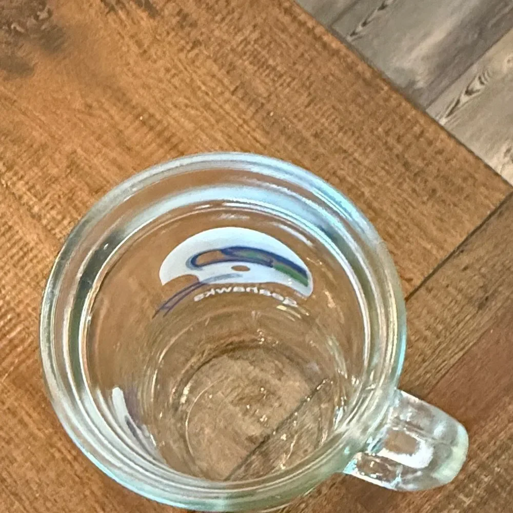 Seahawks Glass Beer Mug Stein Vintage